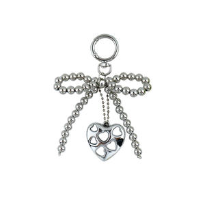 ใหม่พวงกุญแจลูกปัดมุกรูปหัวใจขนาดใหญ่ทำจากเรซิ่นตกแต่งกระเป๋าจี้น่ารักอเนกประสงค์ - Product Image 5