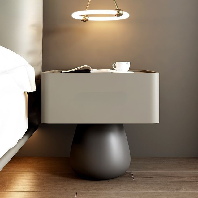 The New Floating Smart LED Bedside Table with Wireless Charging Modern Design for Apartment Bedroom Use