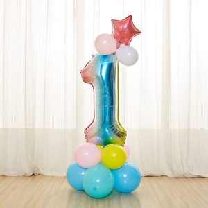 Partito Ideali 9 pollici 1st <span class=keywords><strong>Compleanno</strong></span> stagnola Aerostato Del Partito Bambino Doccia Ballon <span class=keywords><strong>Decorazioni</strong></span> Per La Ragazza E Ragazzo - Product Image 1