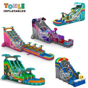 TONLEインフレータブルカスタム業務用18フィート22フィート27フィート子供大人用ウォータースライドコレクションインフレータブルウォータースライド販売中 - Product Image 4
