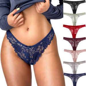 Ropa interior <span class=keywords><strong>Sexy</strong></span> para mujer, de encaje Tanga, bragas de Bikini, bragas transparentes de Color sólido para mujer, bragas de tiro bajo, ropa interior <span class=keywords><strong>Sexy</strong></span> de tiro medio - Product Image 2