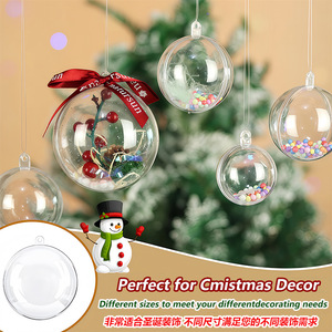 Reaching New Heights Transparent Christmas Decoration <b>Balls</b> Round Hanging DIY Ornaments Multi-purpose Festival Use - Product Image 5