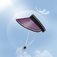 Casquette de soleil pour femme avec logo personnalisé, respirante, protection UV, design avec sangle de maintien sous le menton, pour l'été et la plage