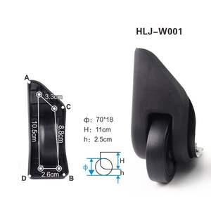 Roue de rechange pour valises, roulettes de valises, pièces de roue de valise, roue d'angle de valise - Product Image 6