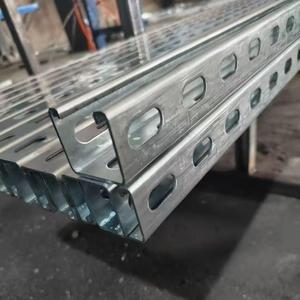 Profilé en C en acier galvanisé à chaud robuste, laminé à froid, à fentes, type Unistrut, avec trous de perforation personnalisés - Prix - Product Image 4