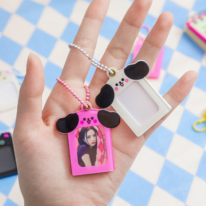 Porte-clés créatif avec pendentifs en <span class=keywords><strong>plastique</strong></span>, protection de cartes, Collection de cartes d'identité, porte-Badge Photo en PP, porte-carte Photo - Product Image 4