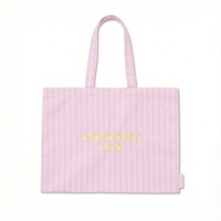 Sac à main de plage en toile pour femmes, grande capacité, nouvelle mode été 2026, personnalisé, rayé, en coton, sac de plage pour le shopping