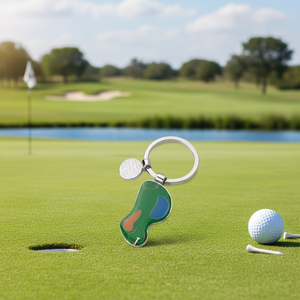 Portachiavi a Forma di Campo da Golf Realizzato in Gomma Resistente e Materiale Metallico - Product Image 3