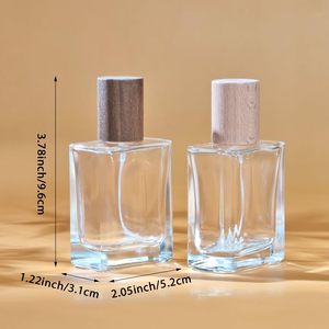 High Quality Luxury Design 50ml 100ml <b>Empty</b> <b>Spray</b> Beautiful Square Glass Perfume <b>Bottle</b> and Cap - Product Image 3