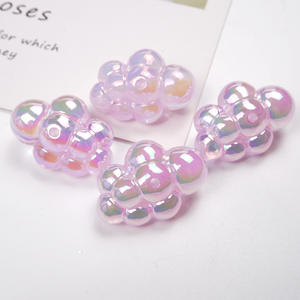 Pendientes de nube perforada de Color UV transparente, accesorios de pulsera, cuentas acrílicas hechas a mano DIY, colores mezclados, Irregular moderno - Product Image 1