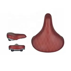 Bicycle Accessories Adult Wide Classic Bicycle Saddle Brown Leather Bike Saddle