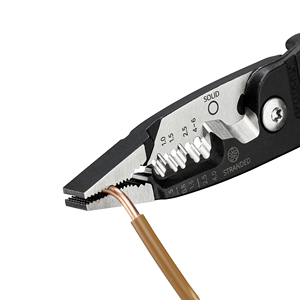 Alicates multifunción para electricistas KNIPEX 13 71 200 ME, modelo métrico, recubiertos de plástico negro, 200 mm - Product Image 3