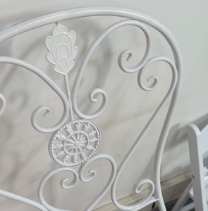 Chaises de patio en fer sculpté de style rétro européen, chaises pliantes de style campagnard pour les fournitures de mariage en plein air - Product Image 5