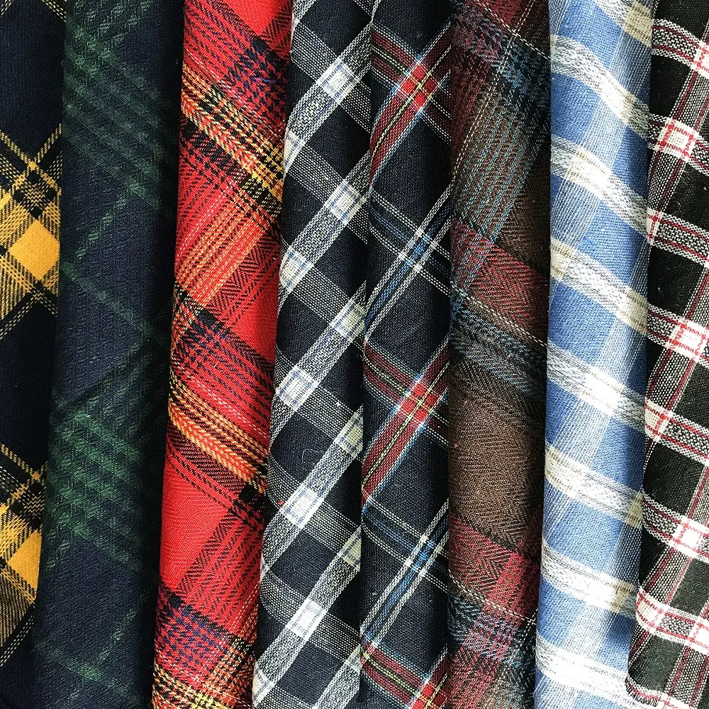 EIN grad stocklot T/C 65/35 garn gefärbt plaid stoff für shirts