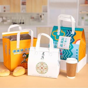 Sac isotherme jetable écologique en non-tissé avec film aluminium pour le déjeuner, les gâteaux, le lait, le thé, les plats à emporter et la livraison - Product Image 3