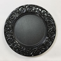 Plateau rond noir à motifs différents en plastique épaissi, isolant thermique, bol à fruits avancé, assiettes décoratives pour Halloween