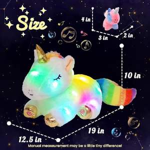 Jouet en peluche chantant allumant maman licorne avec bébé licornes dans son ventre Volume réglable <span class=keywords><strong>berceuse</strong></span> animée apaiser les cadeaux - Product Image 2
