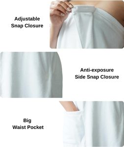 Toalla de Baño Envolvente para Mujer, Suave y Absorbente, con Logotipo Bordado Personalizado, Bata para Spa, <span class=keywords><strong>Sauna</strong></span>, Secado Rápido - Product Image 3