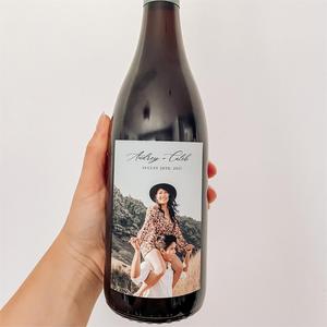 Étiquette de bouteille de vin avec Photo <span class=keywords><strong>personnalisée</strong></span>, impression d'étiquettes autocollantes pour fête d'<span class=keywords><strong>anniversaire</strong></span> et mariage - Product Image 2