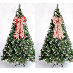 Noeuds de Noël 16 pouces 18 pouces, vente en gros, rubans en velours avec fil métallique pour décorations de fêtes et emballage cadeau - Product Image 1