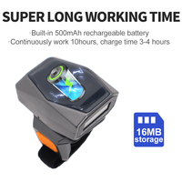 Lector de Códigos de Barras Inalámbrico Bluetooth Xincode, Mini Escáner de Anillo Portátil GT-S101