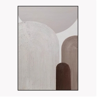 Décorations modernes personnalisées Arche en plâtre Peinture beige pure 3D pour la maison Peinture minimaliste sur toile Logo personnalisé à l'huile Art 3d