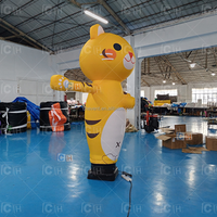 Danseur gonflable publicitaire personnalisé en forme de tigre de dessin animé pour événements promotionnels et publicité commerciale en extérieur