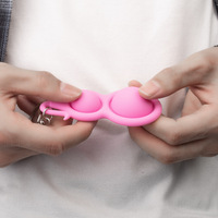 Jouets promotionnels à presser personnalisés mignon doux Pvc caoutchouc Pop Fidget jouet porte-clés pour les enfants