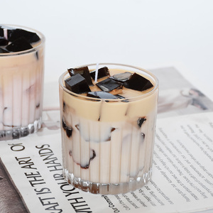 Handmade <strong>Candles</strong> Christmas <strong>Candle</strong> Soy Wax <strong>Candle</strong> Jelly Wax-Ice Latte Cube Coffee &amp; <strong>Matcha</strong> Flavored in Transparent Glass Jar - Product Image 6
