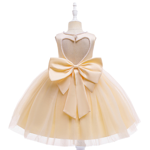 High Quality Girls Princess Dresses Heart Hollow Kids Party Wear Dresses Baby Clothing Girls Formal Wear - Product Image 1