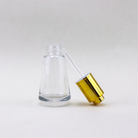 Usine De Luxe 30ml Transparent Conique Verre Essence Bouteille Dropper Haute Qualité Sérigraphié Boîte Emballé pour Diffuseur