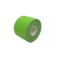 Bande élastique de kinésiologie de coton de couleur verte pour la récupération