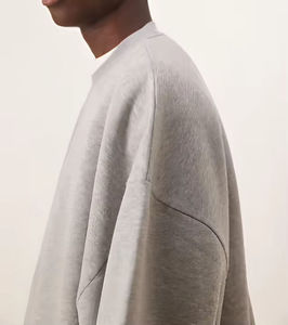 เสื้อยืดแขนสั้นผู้ชายผ้าฝ้าย100% โอเวอร์ไซส์ซักได้สีเทา - Product Image 2