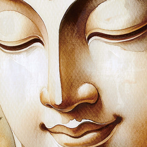 Watercolor - Style <strong>Buddha</strong> Head Wall Art, Spiritual Home Decor with Soft Hues, Unframed Artwork for Zen - Inspired Spaces - Product Image 4