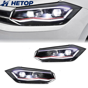 Faro Anteriore HETOP <span class=keywords><strong>Polo</strong></span> 2019-2024 con Lente LED, Aggiornamento Lampada Frontale, Accessori Auto, Vendita Calda, Plug and Play, DRL per <span class=keywords><strong>Volkswagen</strong></span> - Product Image 5