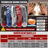 Welwoos 5 paires de chaussettes de randonnée en laine mérinos tricotées, chaudes, épaisses, antidérapantes, pour hommes et femmes