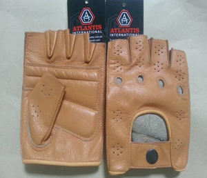 Guantes de Ciclismo de medio dedo, de cuero, de la mejor calidad, sin dedos - Product Image 6