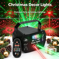 Éclairage LED de Noël, Lumières de Décoration Festives, Lampe Stroboscopique Disco en Métal pour Intérieur, Télécommande, Activation Sonore, Décoration de Fête de Noël