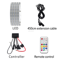 Roue professionnelle Quad Row RGBW Led Light 4 pièces pour anneaux de roue de 17 ''télécommandés