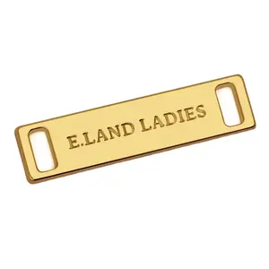 Custom Metal Label Bag Hardware Design Shiny Gold Metal Logo For Handbags