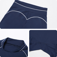 Ensemble de leggings de yoga sans couture respirants avec soutien-gorge de sport dos nu à bordure contrastante et pantalon de sport rehausseur de fessiers extensible dans les quatre sens – Vente en gros
