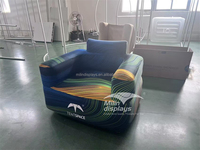 Promotion personnalisée Canapé gonflable pour événement Publicité Air Lounge Sièges gonflables pour exposition extérieure Table et chaise avec enseignes