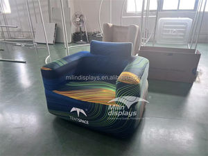 Aangepaste Promotie Evenement Opblaasbare Sofa Reclame Air Lounge Opblaasbare Zitplaatsen Buiten Tentoonstelling Tafel En Stoel Met Borden - Product Image 6