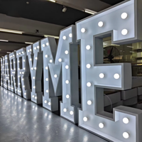 Lettres et chiffres LED lumineux personnalisés de grande taille, enseignes publicitaires 3D pour la publicité extérieure, décoration avec prix d'usine