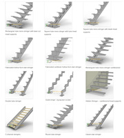 Escalier suspendu en structure d'acier invisible DF, escalier flottant modulaire personnalisé