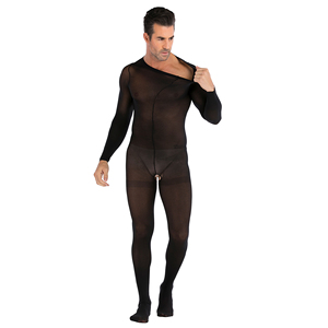 Sexy <strong>Man</strong> Unsex Long Sleeve Silk Body Stocking <strong>Bodystocking</strong> - Product Image 6