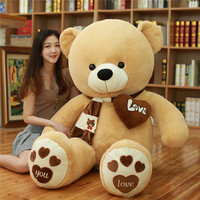 Énorme ours en peluche géant, animal en peluche doux, vente en gros, logo personnalisé disponible