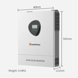 GreenPower, venta al por mayor, entrada MPPT de 11KW, CC a CA, 11000W, inversor fuera de la red, trabajo interior WiFi para sistema de almacenamiento Solar doméstico - Product Image 6