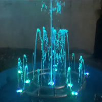 Fontaine musicale d'eau de jardin compacte avec lumières, en acier inoxydable, flottante et dansante, pour extérieur, portable et durable, design gratuit