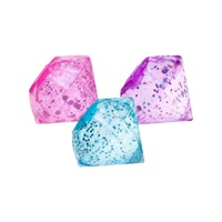 Tendance 2026 : Jouet Squishy Diamant Pailleté, Haute Élasticité, Remplissage à la Maltose, en TPR Souple, Balle Anti-Stress Effet Cristal, Unisexe 14
